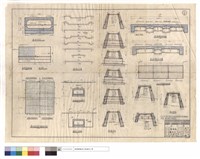 藏品(縱,橫斷,側面圖、鋼筋尺寸圖、駁坎右,正面圖、側壁,箱涵頂,底層上下部、縱,橫斷,水泥路面鋼筋排列圖)的圖片