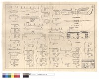 藏品(平,正面圖、原木便橋及檔墻平面,左側面、木橋結構圖)的圖片