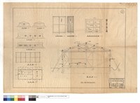 藏品(正,平,背,左,右側,斷面圖、屋架圖、,D1~D2白鐵皮門,玻璃拉窗詳細圖)的圖片