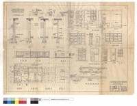 藏品(四戶連建示意圖、正,平,背,側面圖、基礎,結構,屋面平面、室內,門窗立面圖、卧室衣厨詳細圖、樑柱配筋詳圖)的圖片