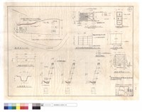 藏品(配置圖、坡坎正面圖、D1門木門新做、看守房屋頂防風壓條平面圖、鐵刺網及鐵刺網柱及土溝詳圖、D2紗門2樘,W防風板4樘)的圖片