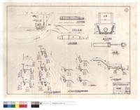 藏品(平,正面示意圖、進水口詳細、上方火藥庫牆基保固、附近庫房通路護坡斷面圖、管涵,吊溝)的圖片