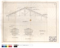 藏品(屋架結構圖、宿舍左,右側面圖、桁條接頭)的圖片