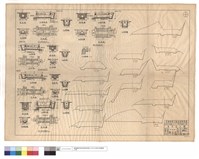 藏品(側視圖、A-A'~C-C'斷面圖、平面圖、引水溝詳圖)的圖片