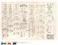 藏品(平,正,斷面圖、上,下游正面圖、蓋版鋼筋配置圖、每塊蓋版鋼筋量、進出水口,壓力管導水溝,漿砌駁坎斷面圖)的圖片