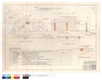 藏品(配置圖、本工程修復範圍說明表、D.E平面,基礎平面,剖面,配筋剖面圖)的圖片