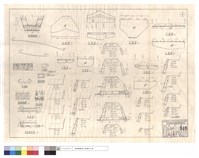 藏品(排水溝,出水口,護欄,版涵接長詳圖、平,正面圖、版涵斷面圖、甲,丙鋼筋、蓋版鋼筋配置,剖面圖)的圖片