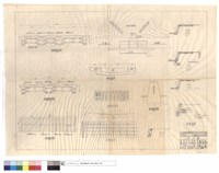 藏品(橫縫,縱橫,平面鋼筋排列圖、駁坎正面圖、鋼筋數量計算表、縱斷,橫斷面圖、擋水牆剖面圖)的圖片