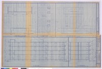 藏品(1.縱橫剖面圖、2.新舊大樓通道剖面圖、3.側門平面圖、4.側門立面詳圖)的圖片
