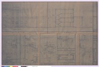 藏品(一、側立面 二、縱剖面 三、側入口走壕緊急出口剖面 四、陰井水箱窗戶大樣)的圖片