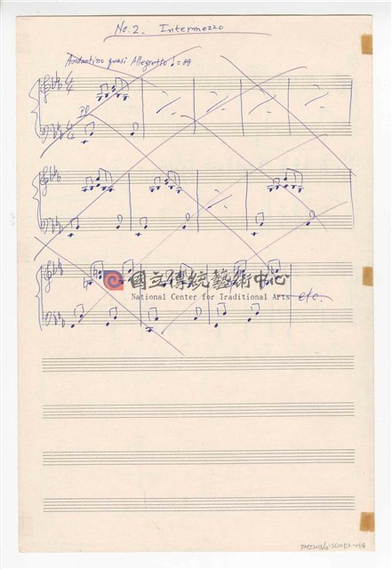 《臺灣旋律二樂章》管弦樂曲  分譜  手稿  完稿-物件圖片#54