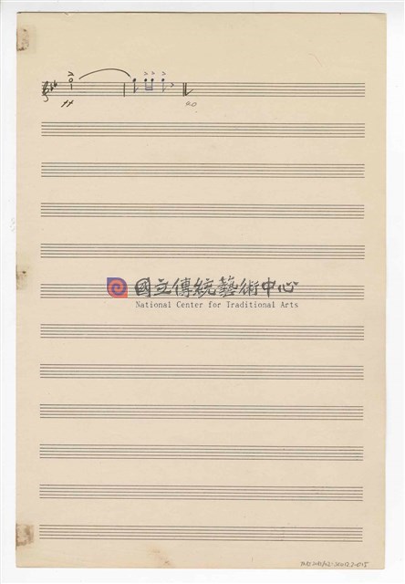 《三首臺灣民間音樂》：〈劍舞〉〈南管〉〈鬧廳〉管弦樂曲  分譜  手稿  完稿-物件圖片#15