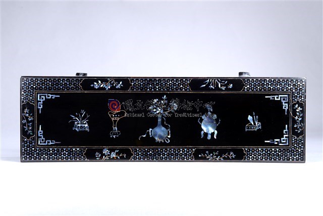 黑漆螺鈿家具小件組-3博古紋長桌-物件圖片#2