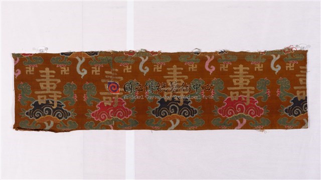 棕地萬壽紋織錦-物件圖片#2
