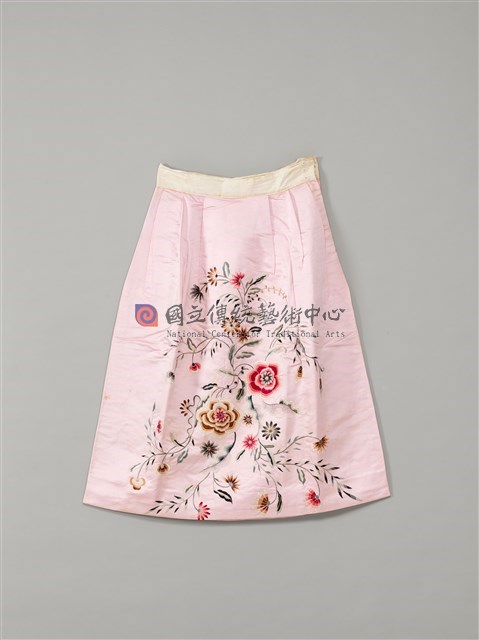 粉紅絲緞彩繡新娘禮服(裙)-物件圖片#2
