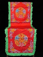 桌邊椅（木質、紅色椅套）藏品圖，第1張