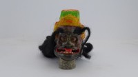 布袋戲七爺偶頭：矮仔爺（黑臉）藏品圖，第1張