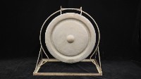 銅鑼（附腳價、古銅色、直徑16CM）藏品圖，第1張