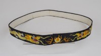 腰帶（黑色底、黃金色龍）藏品圖，第1張