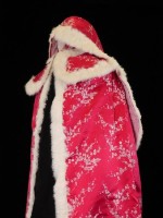 冬用披風（紅色、鑲兔毛）藏品圖，第2張