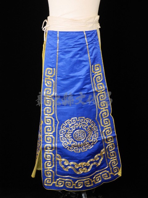 甲裙馬褂（藍色、內裡黃色）藏品圖，第3張
