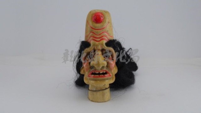 布袋戲八爺偶頭：白爺（白臉）藏品圖，第1張