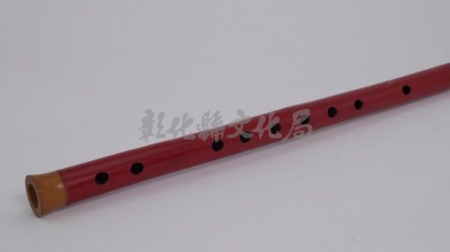  4.簫（紅色米黃色喇叭頭）藏品圖，第2張