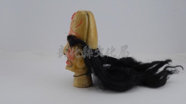布袋戲八爺偶頭：白爺（白臉）藏品圖，第2張
