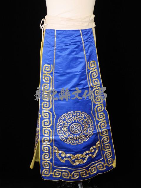 甲裙馬褂（藍色、內裡黃色）藏品圖，第3張