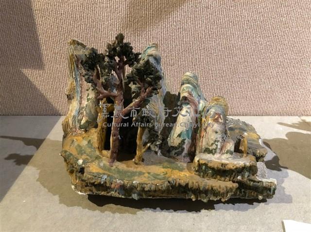 水釉、人物、山景、帶騎(四)藏品圖，第1張