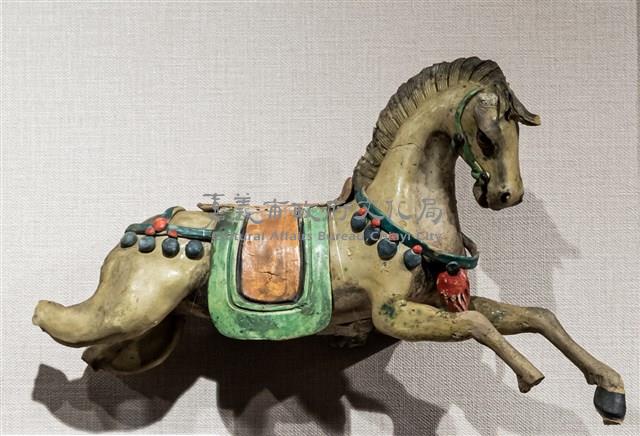 水釉、人物、山景、帶騎(一)藏品圖，第2張