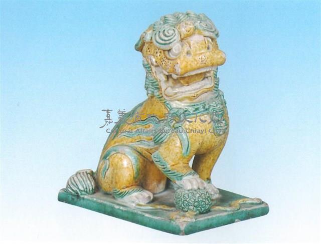 黃綠彩獅子藏品圖，第1張
