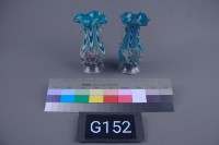 藍白牡丹花瓶（一對）藏品圖，第1張