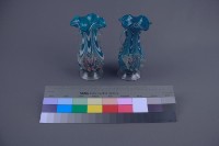 藍白牡丹花瓶（一對）藏品圖，第2張