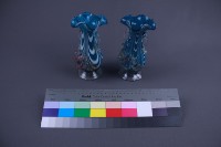 藍白牡丹花瓶（一對）藏品圖，第3張