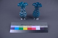 藍白牡丹花瓶（一對）藏品圖，第4張