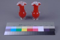 紅色牡丹花瓶（一對）藏品圖，第4張