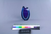 藍色玻璃花器藏品圖，第1張