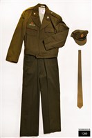 憲兵橄欖冬季乙式軍便衣＋帽子＋領帶藏品圖，第1張