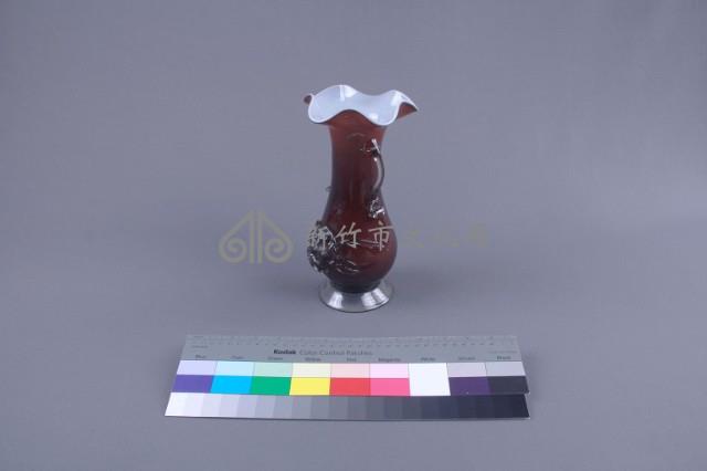 咖啡色牡丹花瓶藏品圖，第3張