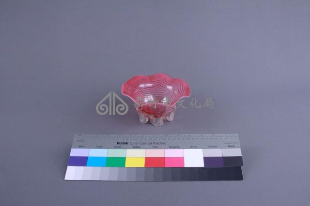 絞紋葉形足式花器藏品圖，第3張