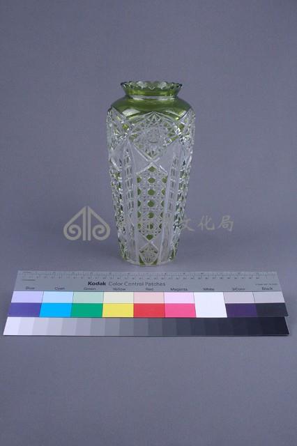 十九世紀歐洲刻花玻璃花器藏品圖，第3張