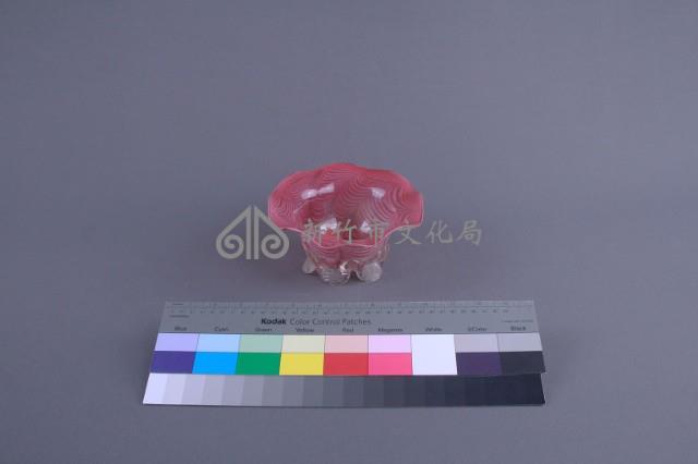 絞紋葉形足式花器藏品圖，第4張