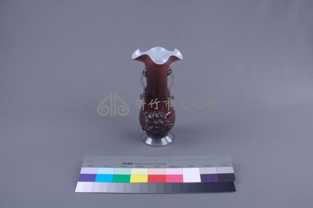 咖啡色牡丹花瓶藏品圖，第2張