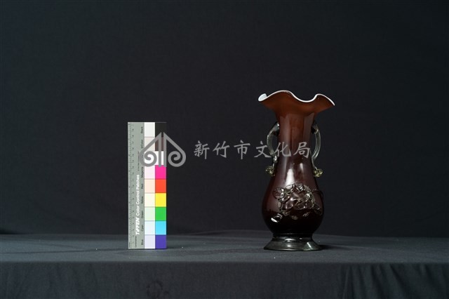 咖啡色牡丹花瓶藏品圖，第5張
