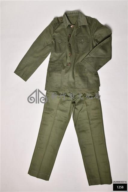 草綠斜紋布官長軍常服上衣+西長褲藏品圖，第1張