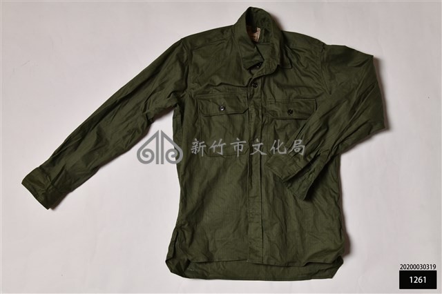 輕磅綠人布官兵野戰服上衣藏品圖，第1張