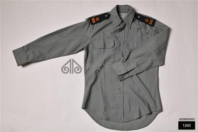 陸官生淺茶綠毛龍長袖便衣藏品圖，第1張