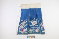 藍緞地提花花鳥紋魚鱗百褶裙藏品圖，第1張