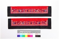 紅地彩繡人物紋繡片-1藏品圖，第1張